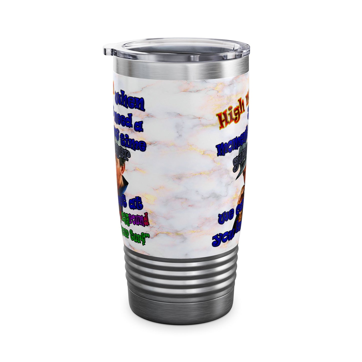 high noon - Ringneck Tumbler, 20oz (white marble)