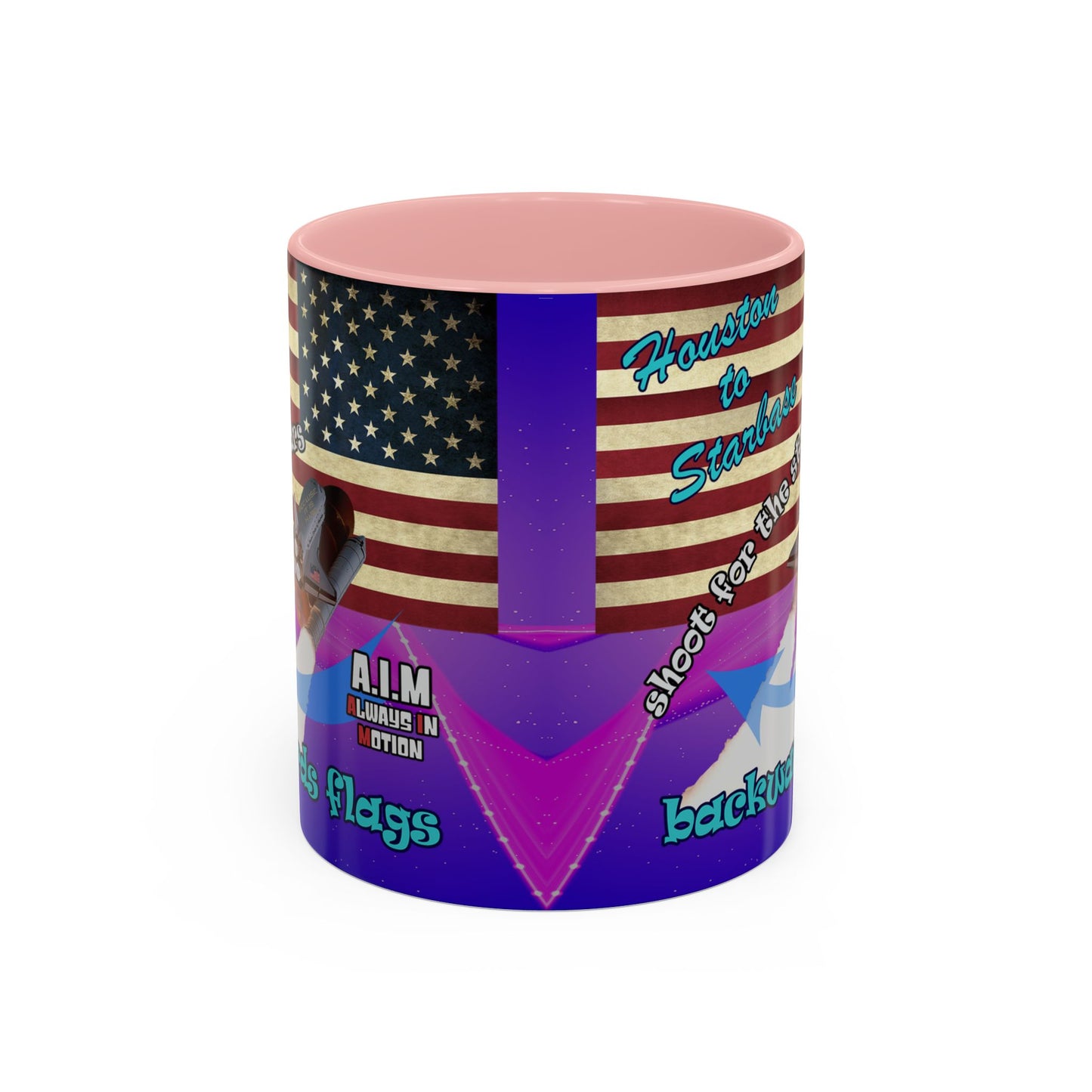 shoot for the stars - Accent Mug (purple-pink wave)