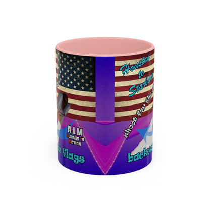 shoot for the stars - Accent Mug (purple-pink wave)