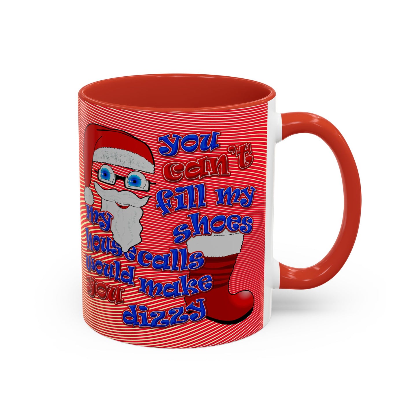 santa's shoes - Accent Mug (yellow-orange wave)