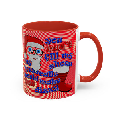 santa's shoes - Accent Mug (yellow-orange wave)