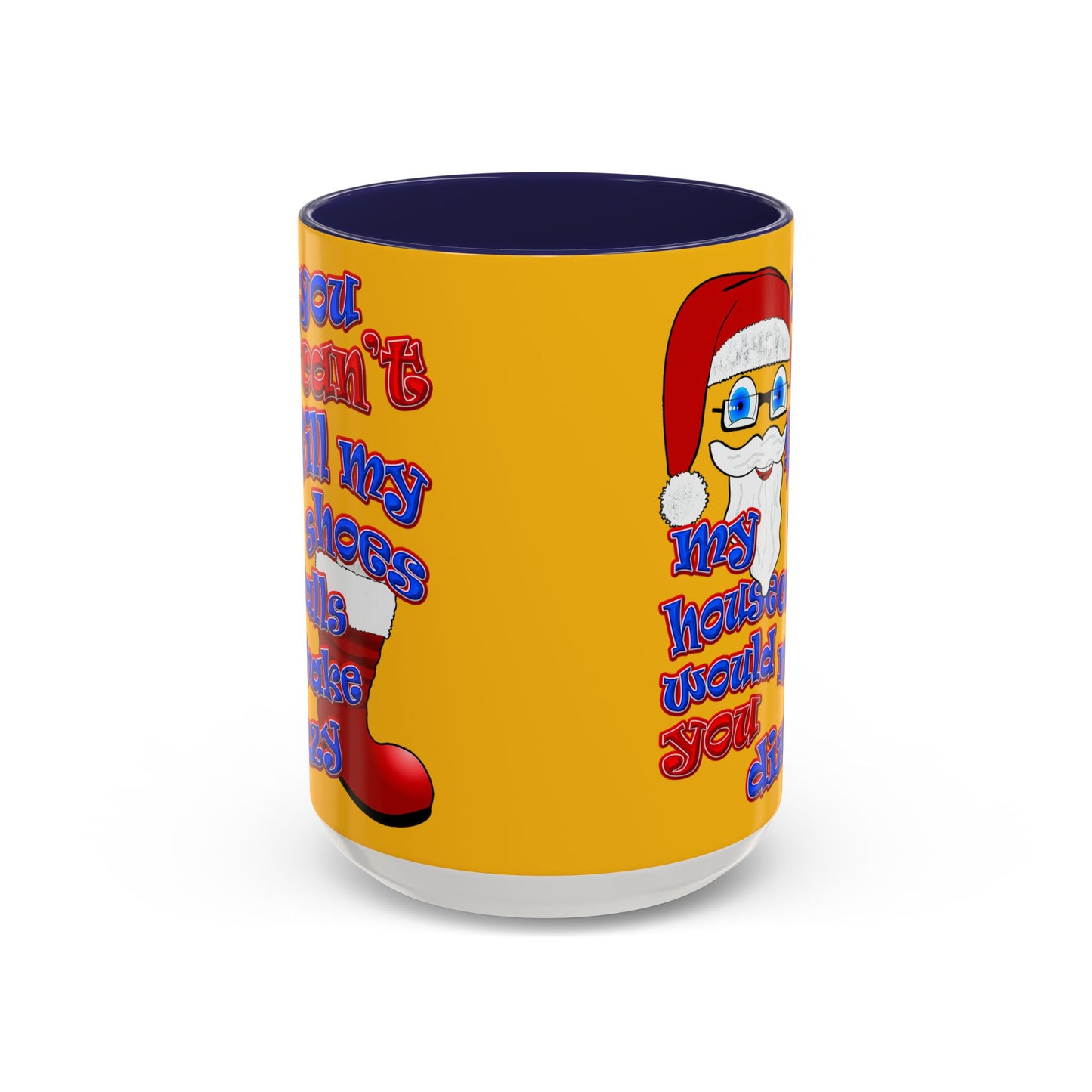 santa's shoes - Accent Mug (yellow)