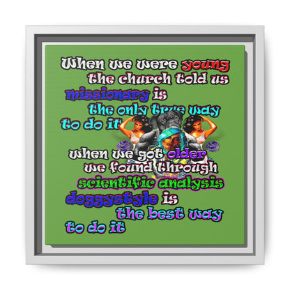 doggystyle - framed canvas art (green)