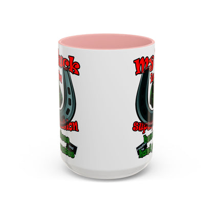 my luck - Accent Mug (white)