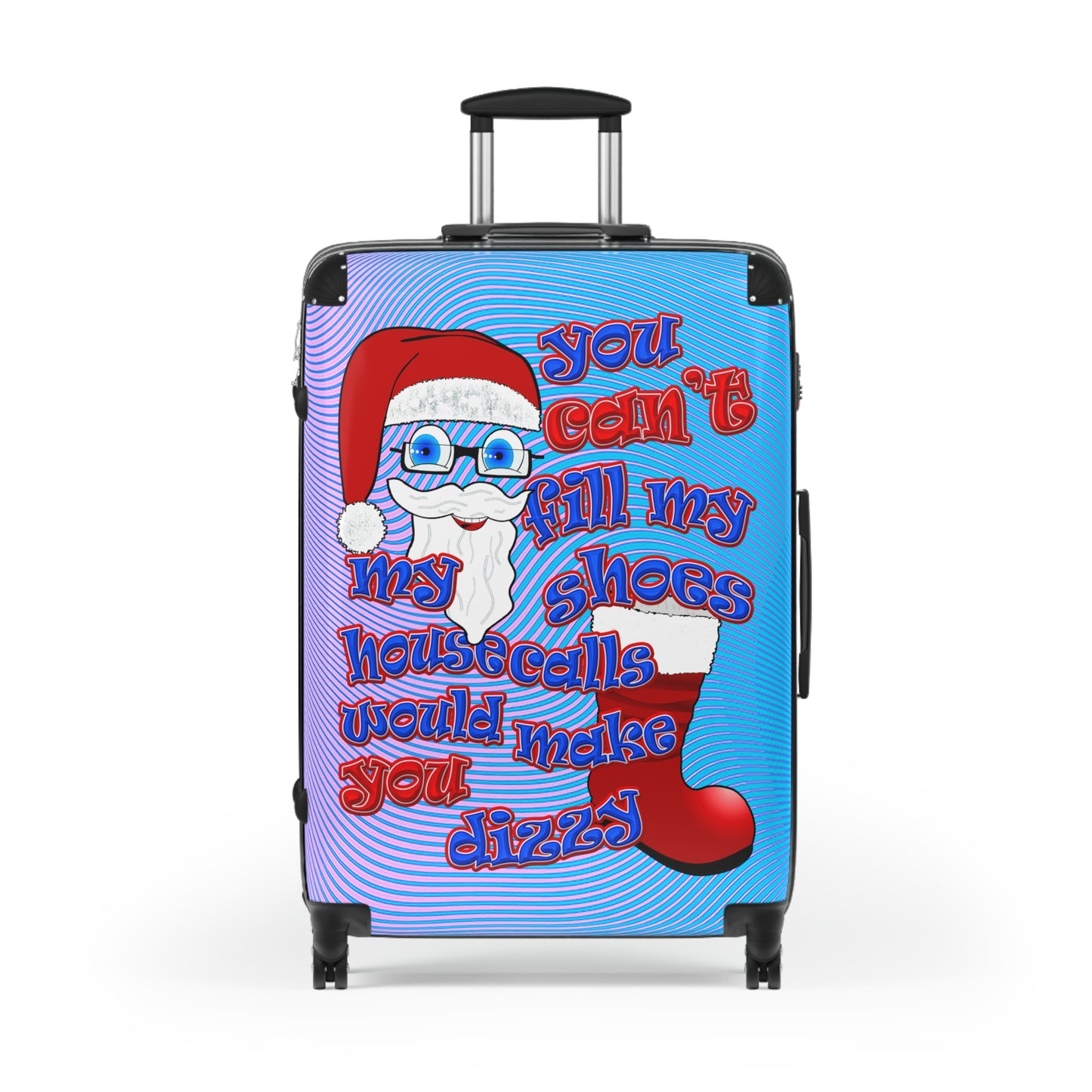 santa's shoes - Suitcase (light blue-purple wave)
