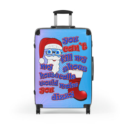 santa's shoes - Suitcase (light blue-purple wave)