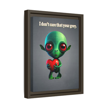 I don't care that your grey - framed canvas art (grey-light grey)