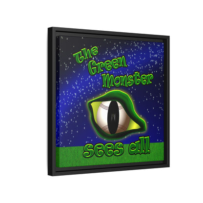 green monster - framed canvas art ('snoops' background)