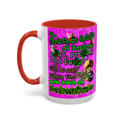 christmas spirits of boston - Accent Mug (pink swirl)
