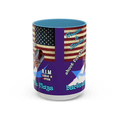 shoot for the stars - Accent Mug (purple)