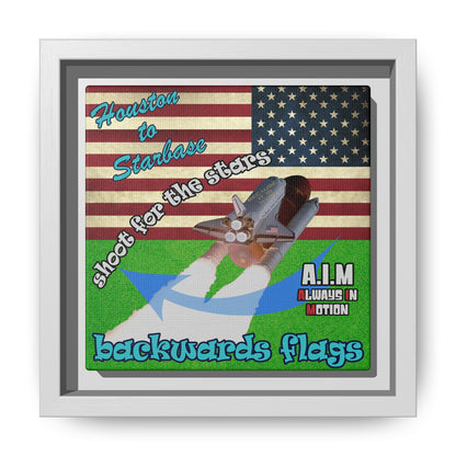 shoot for the stars - framed canvas art (green turf)