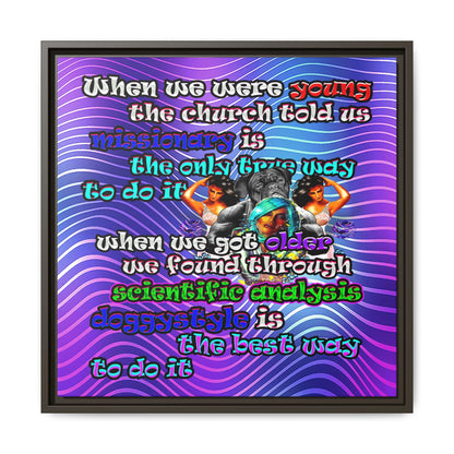 doggystyle - framed canvas art (purple wave)