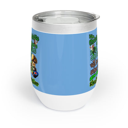 christmas spirits of boston - Chill Wine Tumbler (light blue)