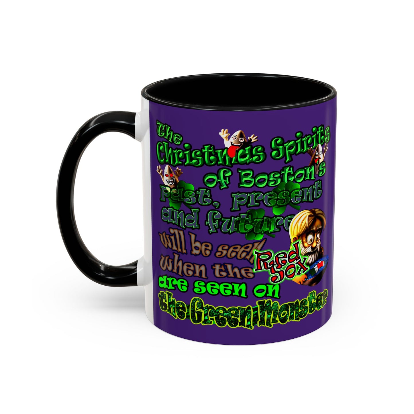 christmas spirits of boston - Accent Mug (purple)