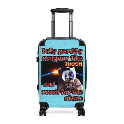 defy conquer reach - Suitcase (faded blue)
