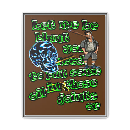 og - framed canvas art (brown)