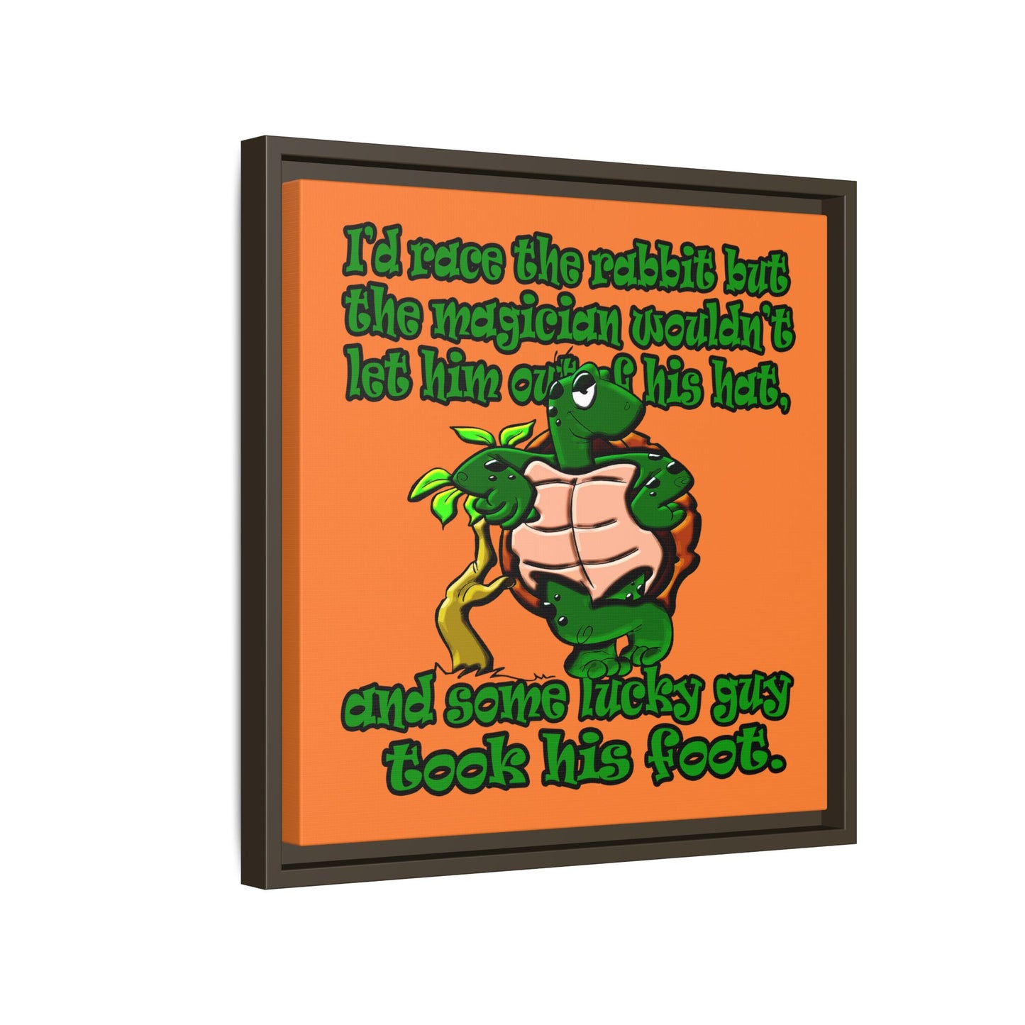 turtle race - framed canvas art (crusta)