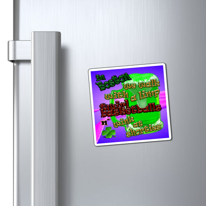 celtics logo - Magnets - (purple-pink wave)