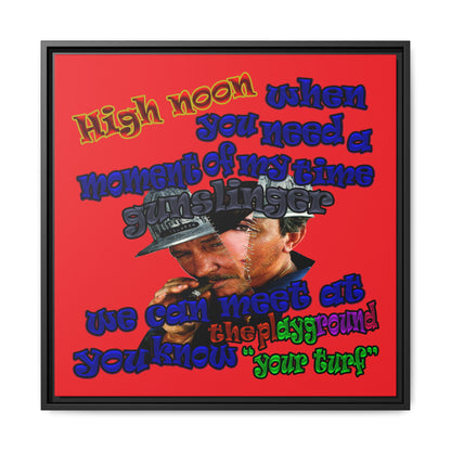 high noon - framed canvas art (red)