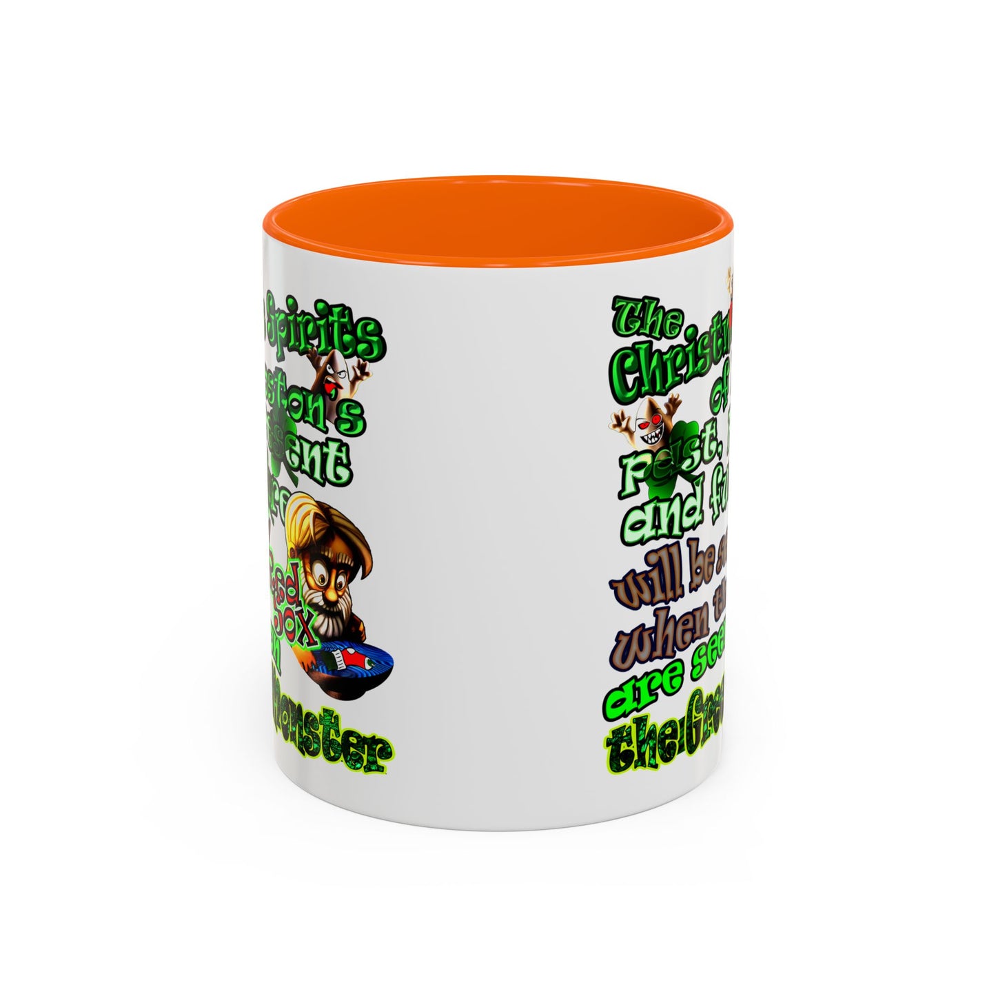 christmas spirits of boston - Accent Mug (white)