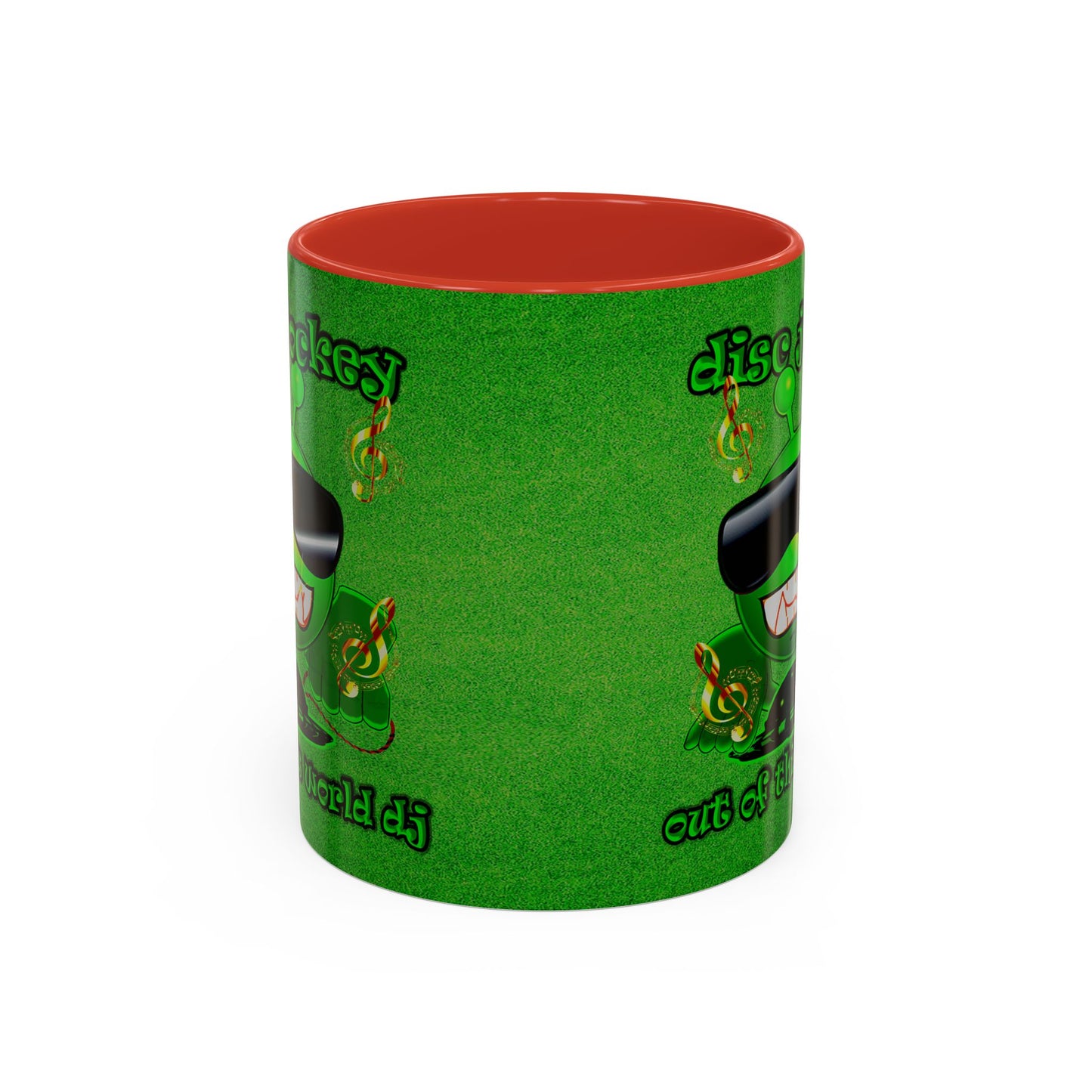 disc jockey - Accent Mug (green turf)