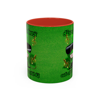 disc jockey - Accent Mug (green turf)