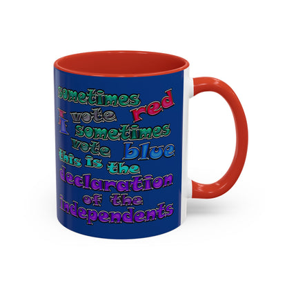 declaration of the independents - Accent Mug (dark blue)