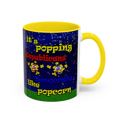 popping like popcorn - Accent Mug ('snoops' background)