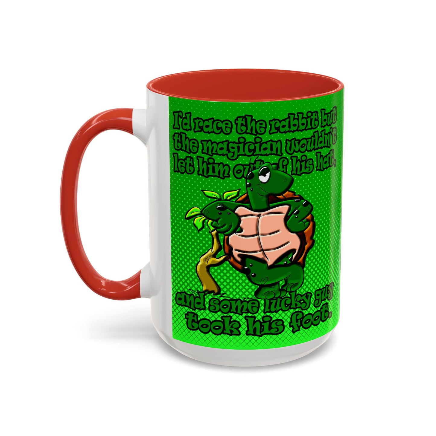 turtle race - Accent Mug (logo green)