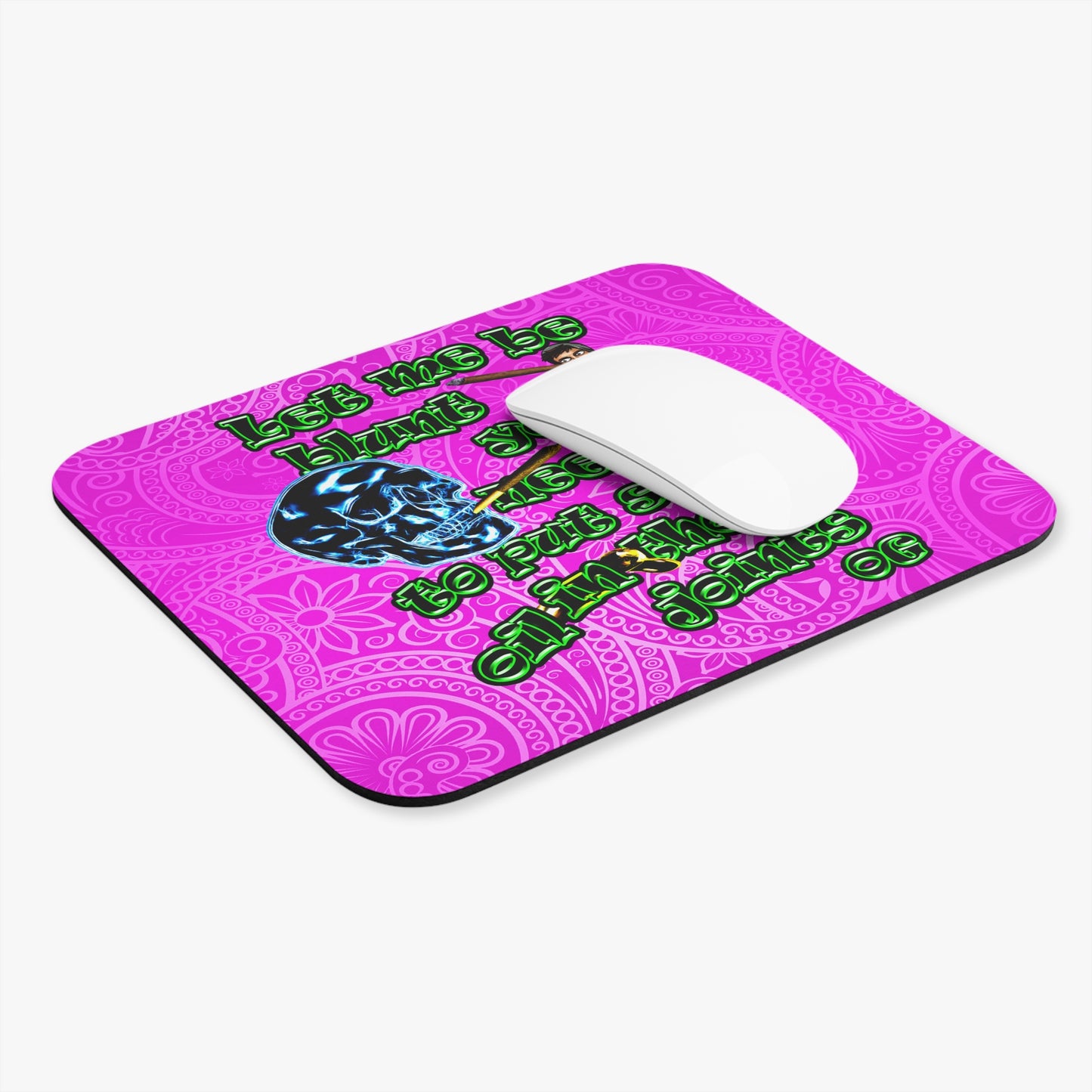 og - Mouse Pad (Rectangle) (pink swirl)