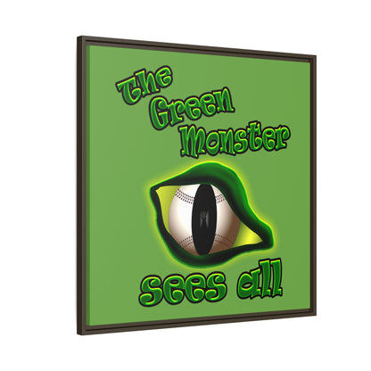 green monster - framed canvas art (green)