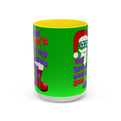 santa's shoes - Accent Mug (logo green)