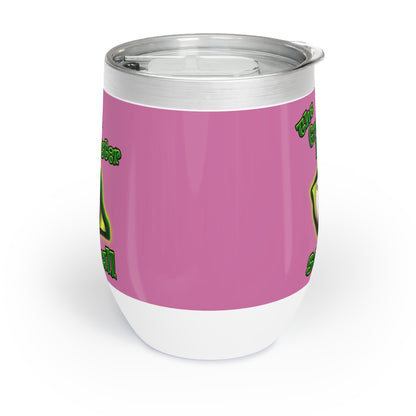 green monster - Chill Wine Tumbler (light pink)