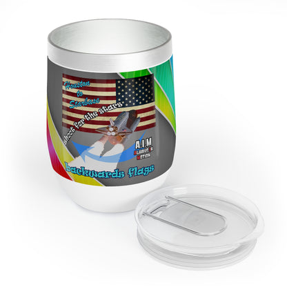 shoot for the stars - Chill Wine Tumbler (rainbow split)
