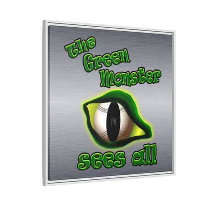green monster - framed canvas art (brushed nickel)