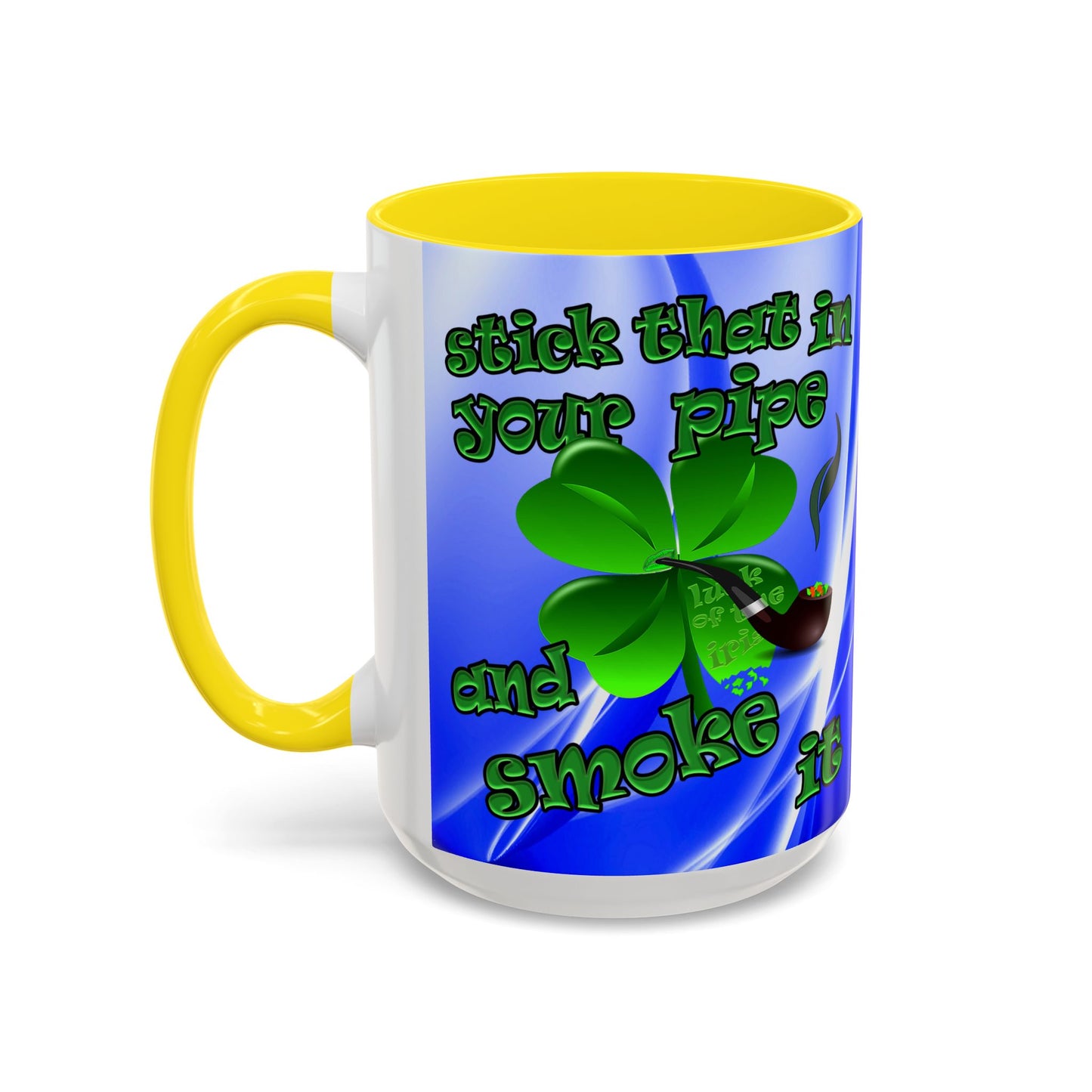 celtics logo - Accent Mug (blue-white wave)