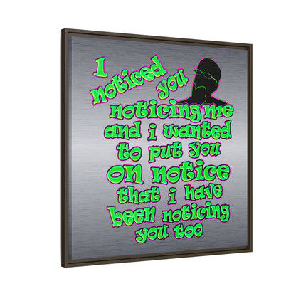 noticed you noticing - framed canvas art (brushed nickel)
