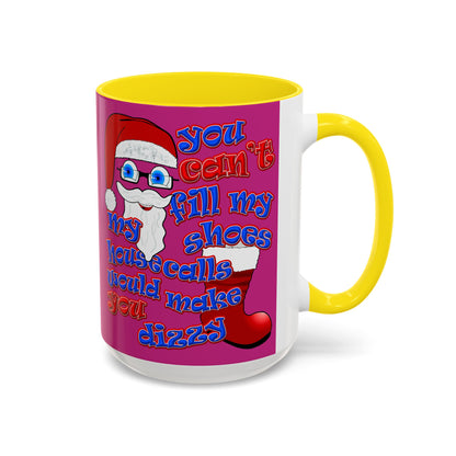 santa's shoes - Accent Mug (pink)