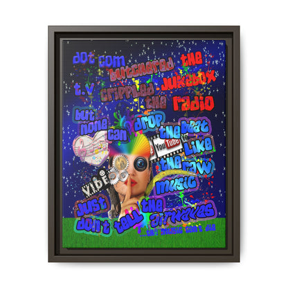 drop the beat - framed canvas art ('snoops' background)