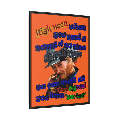 high noon - framed canvas art (orange)