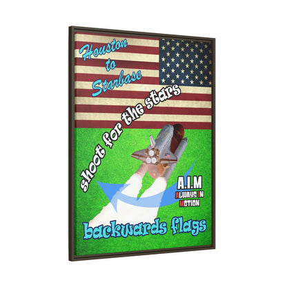 shoot for the stars - framed canvas art (green turf)