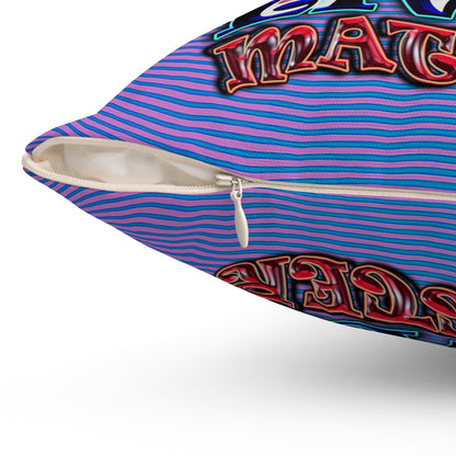 rw&b lives matter - Spun Polyester Square Pillow - (light blue-purple wave)
