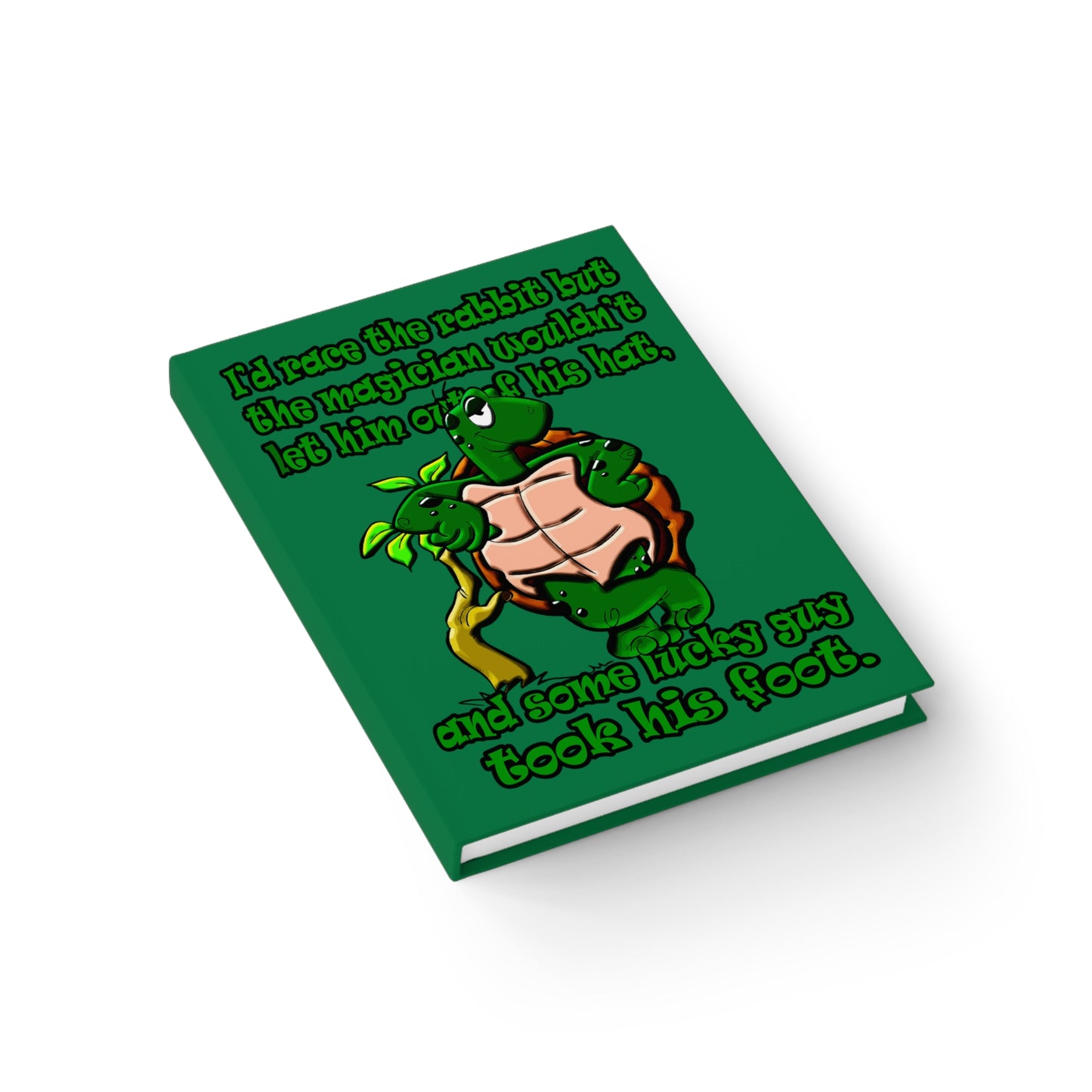 turtle race - journal-lined (dark green)
