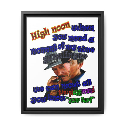 high noon - framed canvas art (white)