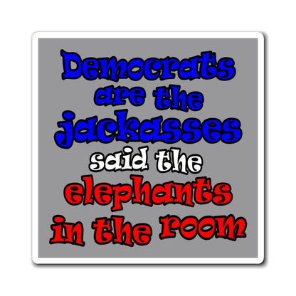 donkeys and elephants - Magnets - (grey)