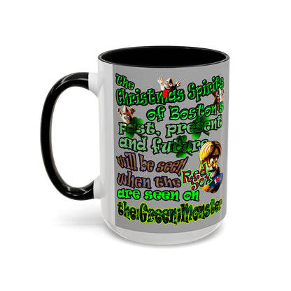 christmas spirits of boston - Accent Mug (light grey)