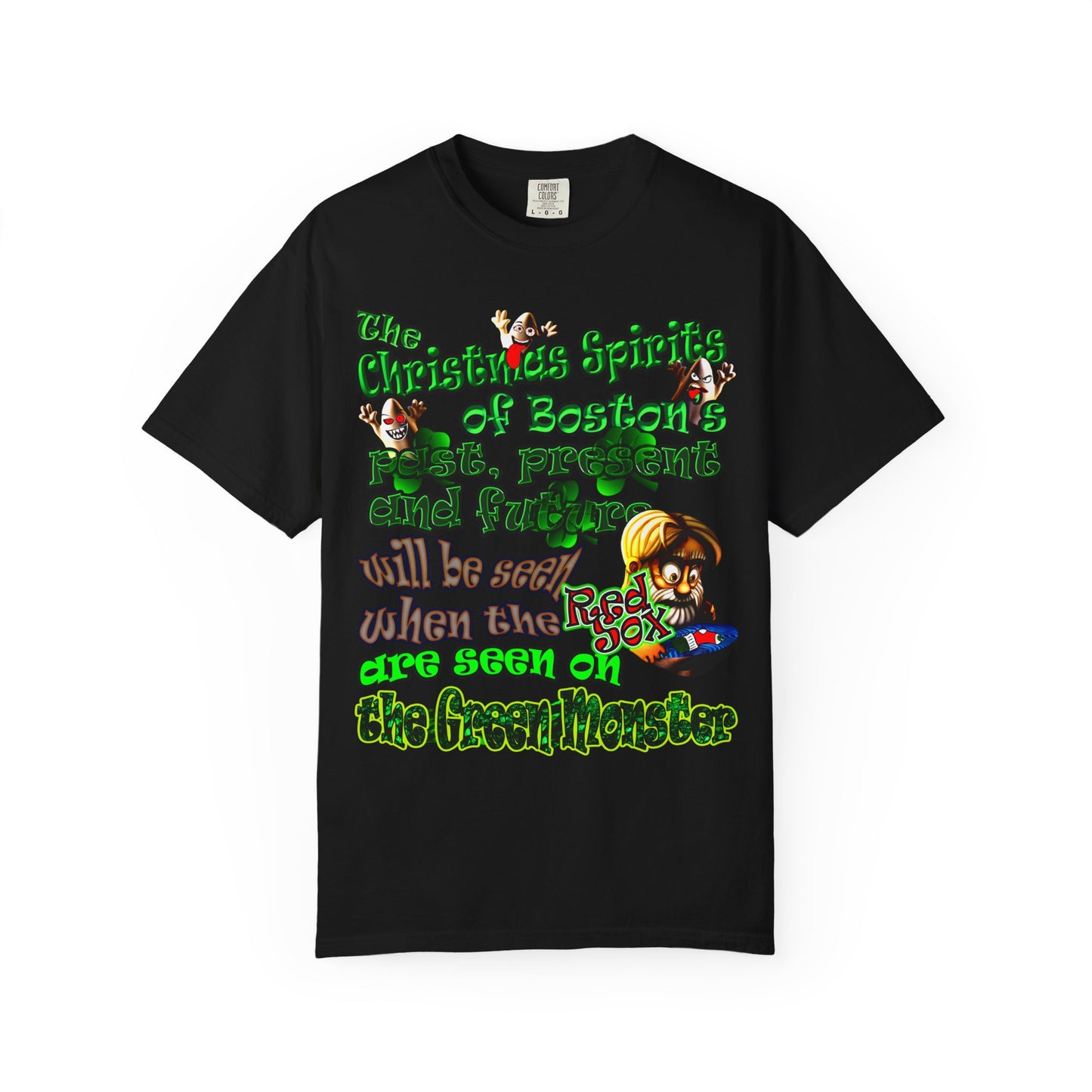 christmas spirits of boston - Unisex Garment-Dyed T-shirt