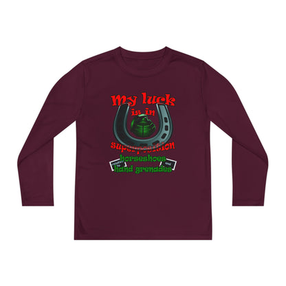 my luck - Youth Long Sleeve Competitor Tee