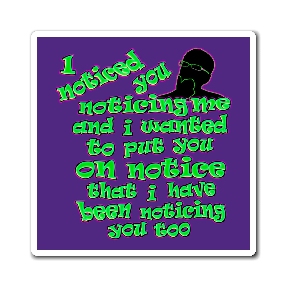 noticed you noticing - Magnets - (purple)