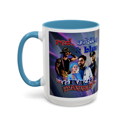 rw&b lives matter - Accent Mug (grey-pink wave)